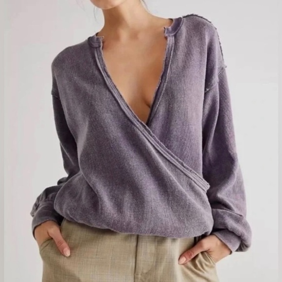 NWT Free People Anyway Tee in Fallen Fig Size S - Picture 1 of 11
